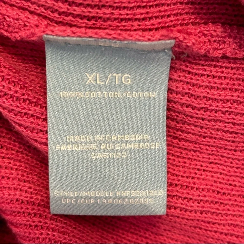 🛍️3/$30 Penmans women’s pink tight knit v-neck dolman  sleeved sweater size XL‎ - Picture 7 of 8